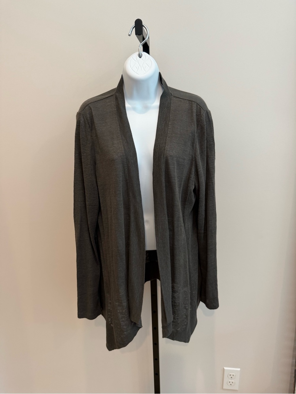 Eileen Fisher Women's Open-Front Lightweight Cardigan - Gray